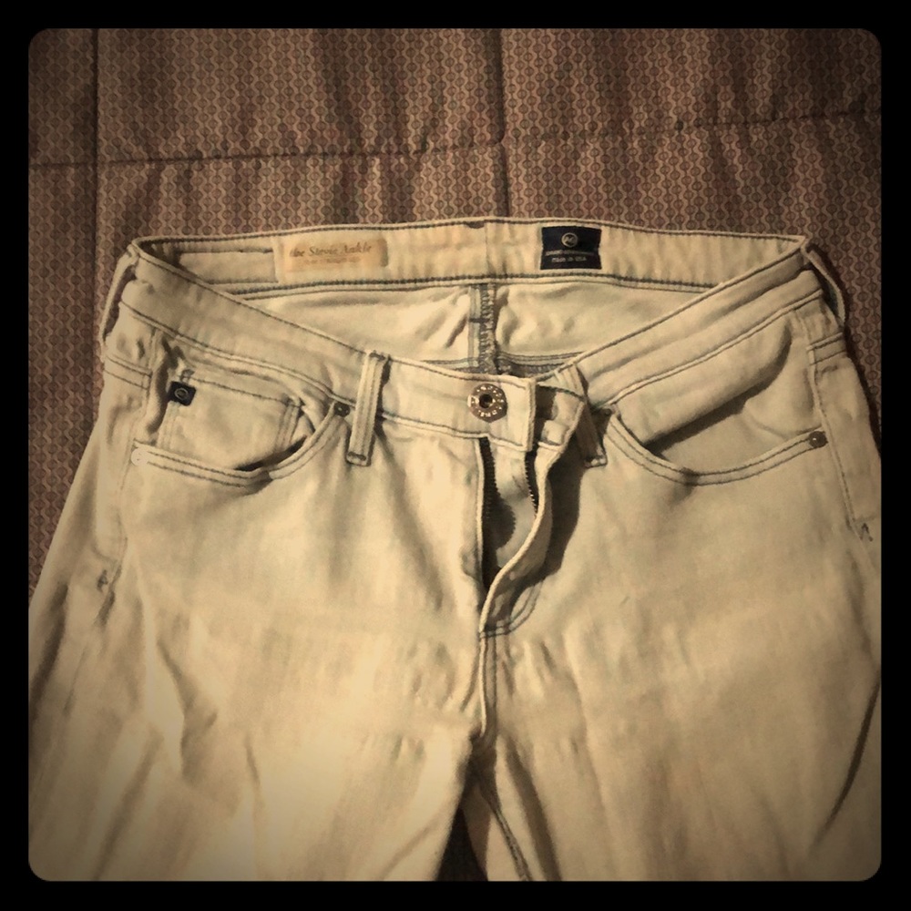 AG bleached denim jeans